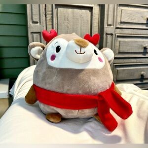 *EUC* Christmas REINDEER Plush Animal/Toy - Soft Stuffed Holiday- 12” x 12” x 7”